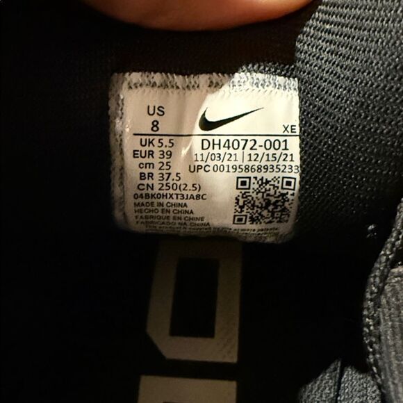 Nike Pegasus 39 Air Zoom Running Black White Womens DH4072-001 Sneakers Size 8 - Picture 8 of 8